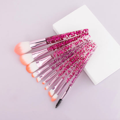 SG's Glossy 10 pcs Makeup Brush Set
