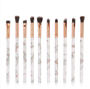 SG's 10Pcs Marble Makeup Brush Set